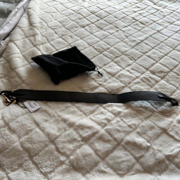 NWT Sandro Paris Black Leather Belt - Size T2 (US Med.)